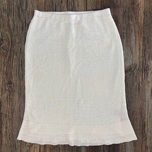 Lauren Ralph Lauren Knit Midi Skirt Womens Large Cream Lined